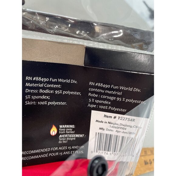 Fun World Fantasy Pettidress Sexy Size S/M Red Mini Sexy Mesh Skirt NEW - Picture 8 of 9